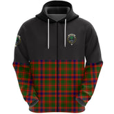 Kinninmont Clan Half Of Tartan Zipper Hoodie